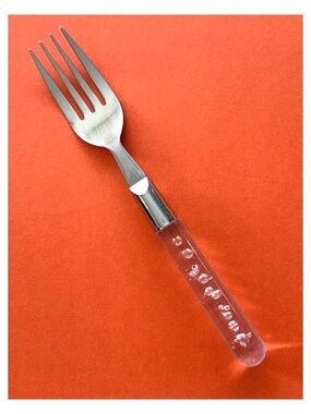 IKEA BUBBLOR Dinner Fork Translucent Clear Bubble Handle Replacement